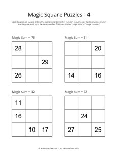 3x3 Magic Square Puzzles - 4