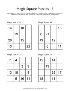 4x4 Magic Square Puzzle - 5