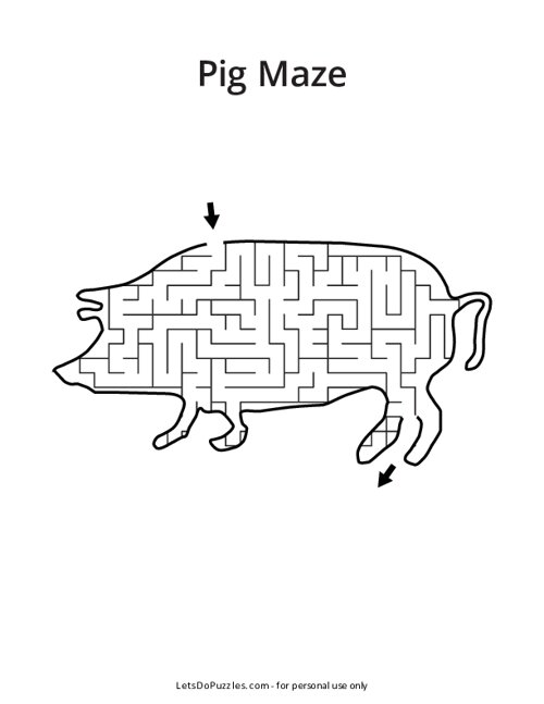 Pig Shaped Maze
