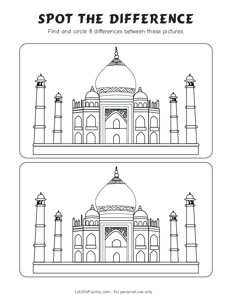 Taj Mahal - Spot the Difference