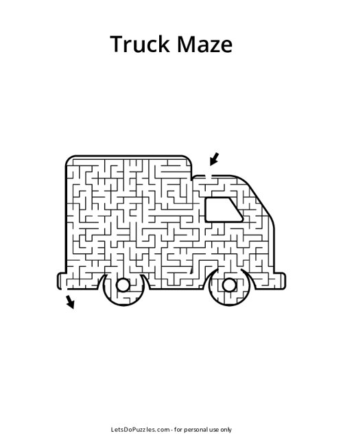 Truck Shaped Maze