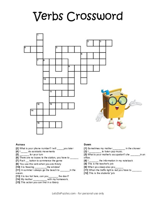 Verbs Crossword