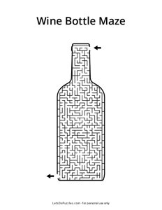 Wine Bottle Shaped Maze