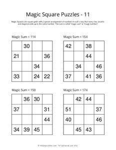 4x4 Magic Square Puzzle - 11