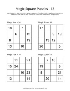 4x4 Magic Square Puzzle - 13