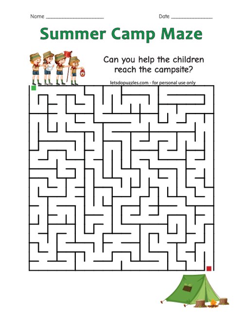 Summer Camp Maze