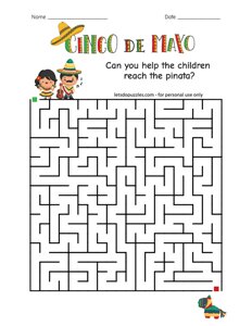 Cinco De Mayo Maze Printable