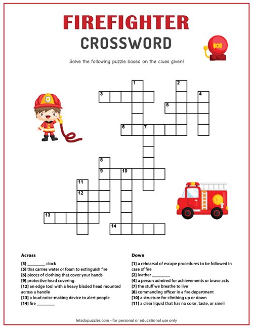 Firefighter Crossword