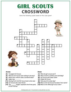 Girl Scout Crossword