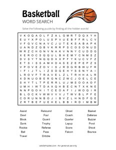 Basketball Word Search