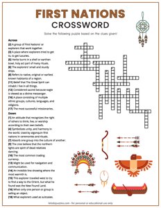 First Nations Crossword