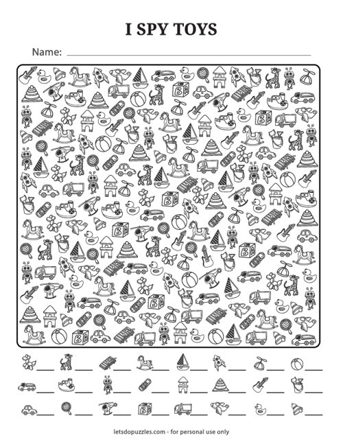 Free Printable I Spy Game For Kids Free Printable I Spy Game For Kids