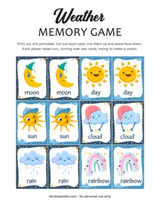 Weather Memory Game