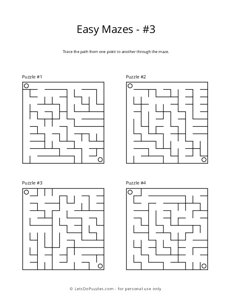 Easy Maze Puzzles - 3