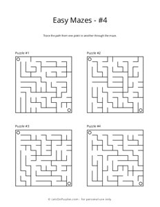 Easy Maze Puzzles - 4