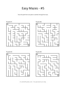Easy Maze Puzzles - 5