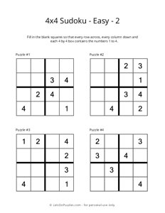 4x4 Sudoku - Easy - 2