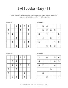 6x6 Sudoku - Easy - 18