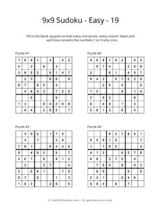 9x9 Sudoku - Easy - 19