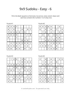 9x9 Sudoku - Easy - 6