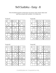 9x9 Sudoku - Easy - 8