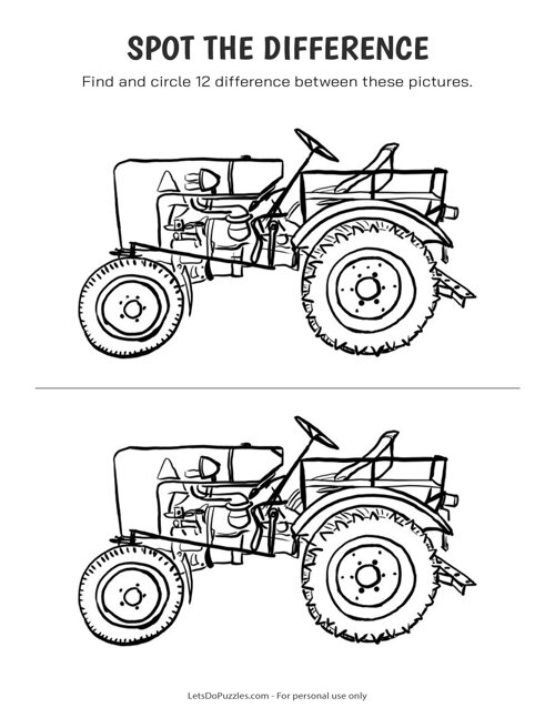 Tractor - Spot the Difference