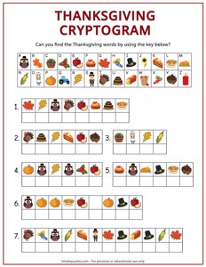 Thanksgiving Cryptogram