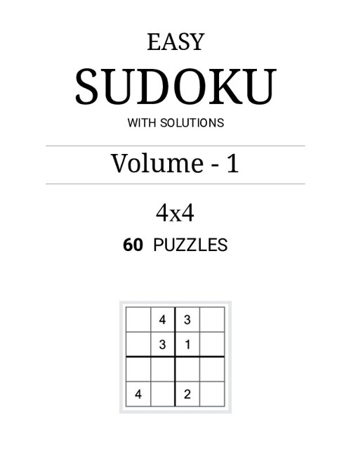 4×4 Easy Sudoku (60 Puzzles) - Volume 1 - PDF