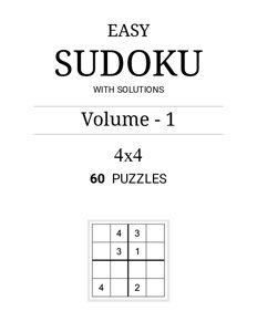 4×4 Easy Sudoku (60 Puzzles) - Volume 1 - PDF