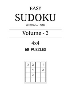 4×4 Easy Sudoku (60 Puzzles) - Volume 3 - PDF
