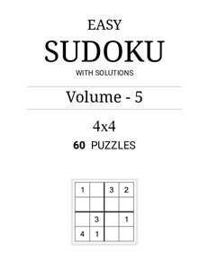 4×4 Easy Sudoku (60 Puzzles) - Volume 5 - PDF
