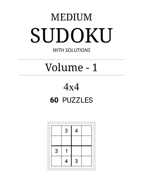 4×4 Medium Sudoku (60 Puzzles) - Volume 1 - PDF