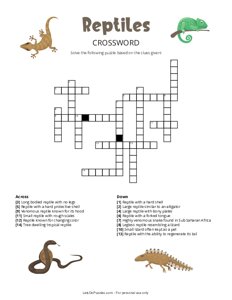 Reptiles Crossword