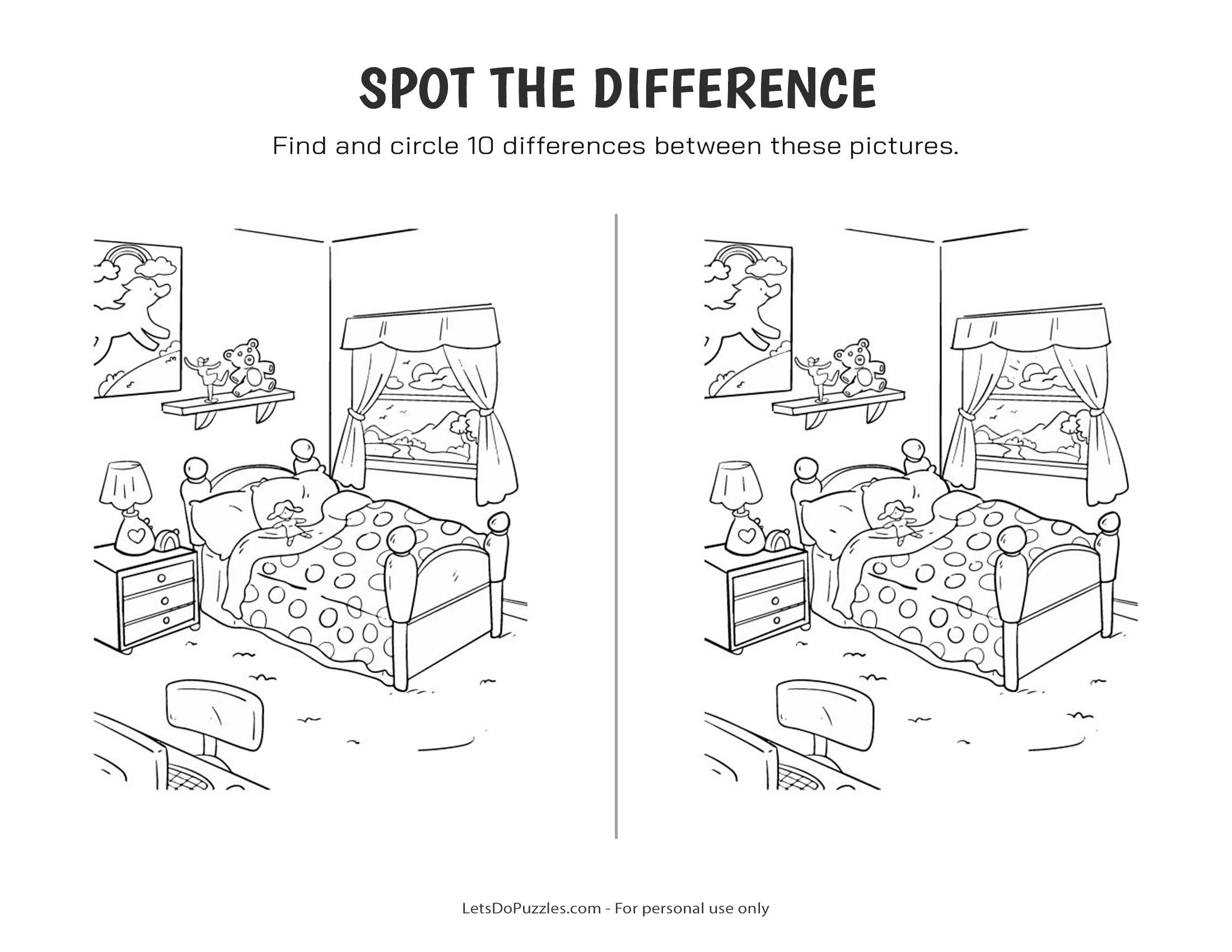 Bedroom - Spot the Difference