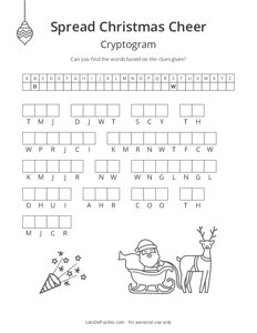 Spread Christmas Cheer Cryptogram