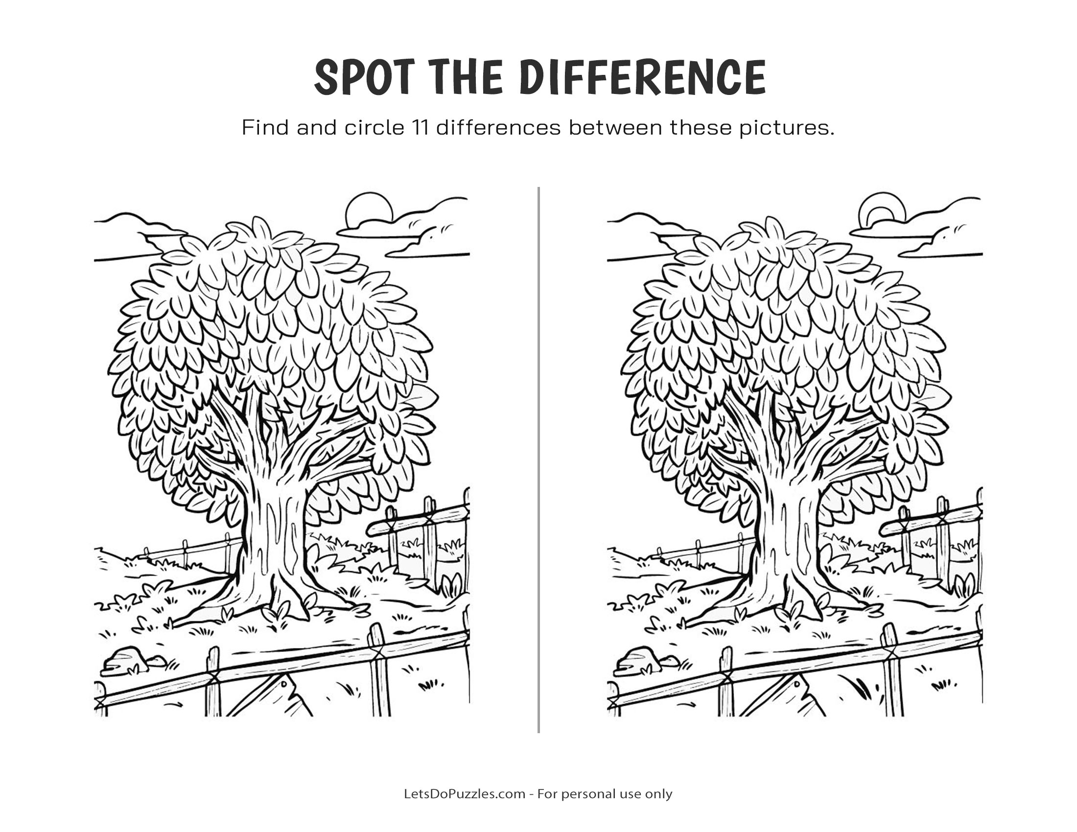 Tree - Spot the Difference