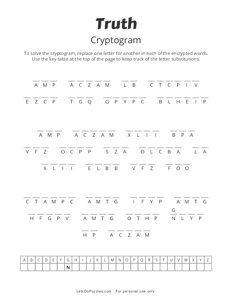 Free Printable Inspiring Quotes Cryptogram Puzzle Free Printable Inspiring Quotes Cryptogram Puzzle