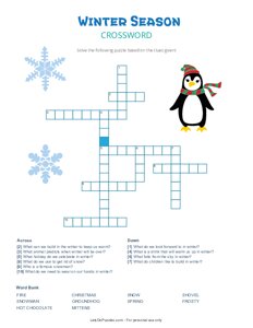Winter Season Crossword