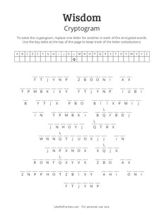 Wisdom Cryptogram