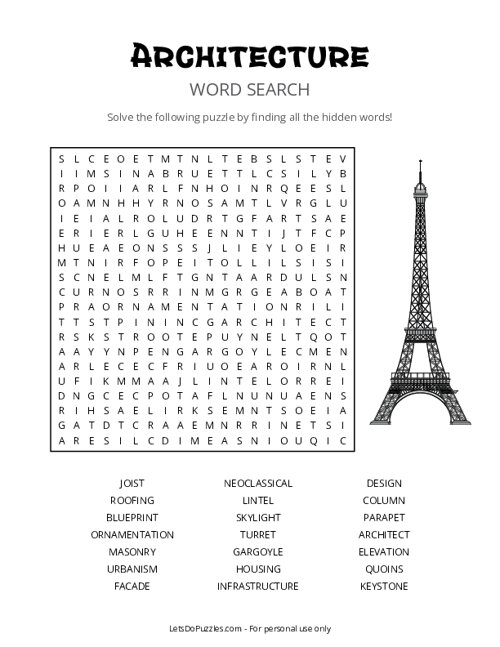 Architecture Word Search