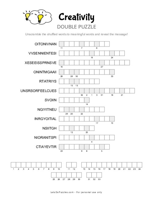 Creativity Double Puzzle