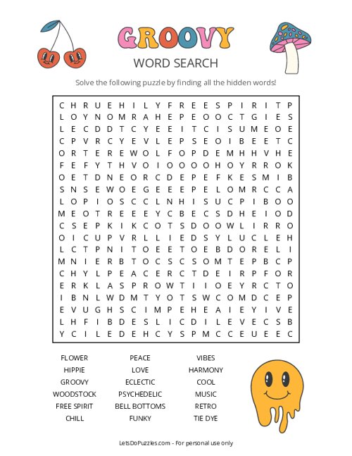 Groovy Word Search