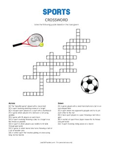 Sports Crossword