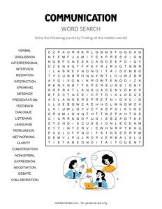 Communication Word Search