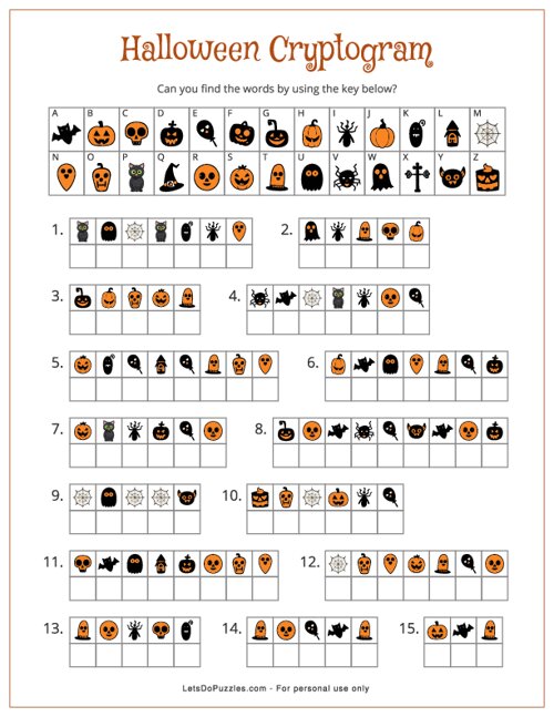 Trick or Treat Cryptogram