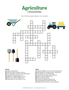 Agriculture Crossword