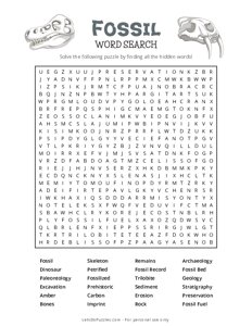 Fossil Word Search