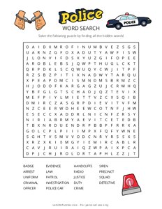 Police Word Search