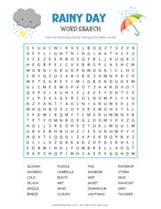 Monsoon Season Word Search