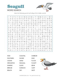 Seagull Word Search